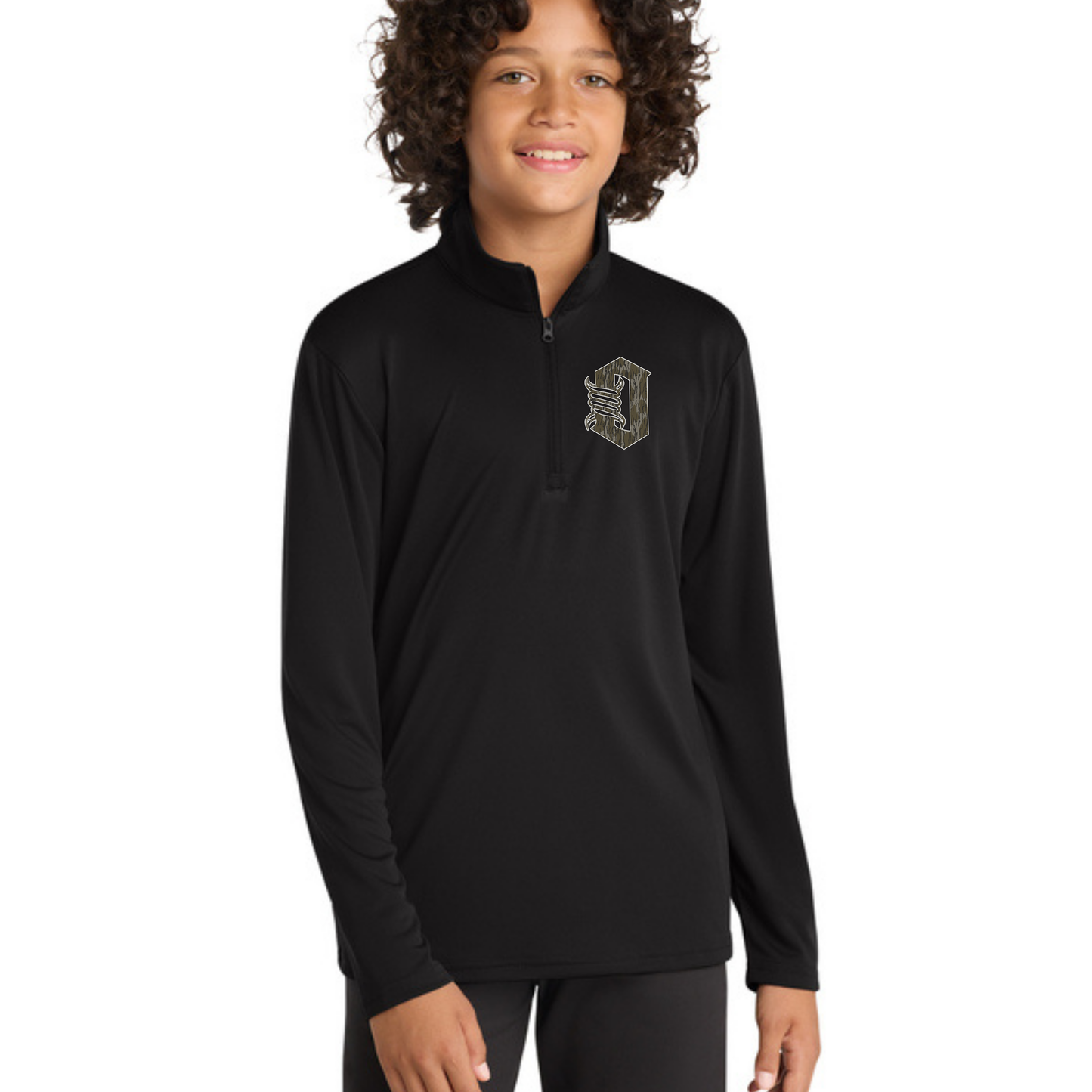 Youth Quarter Zip  Camo O Dri fit