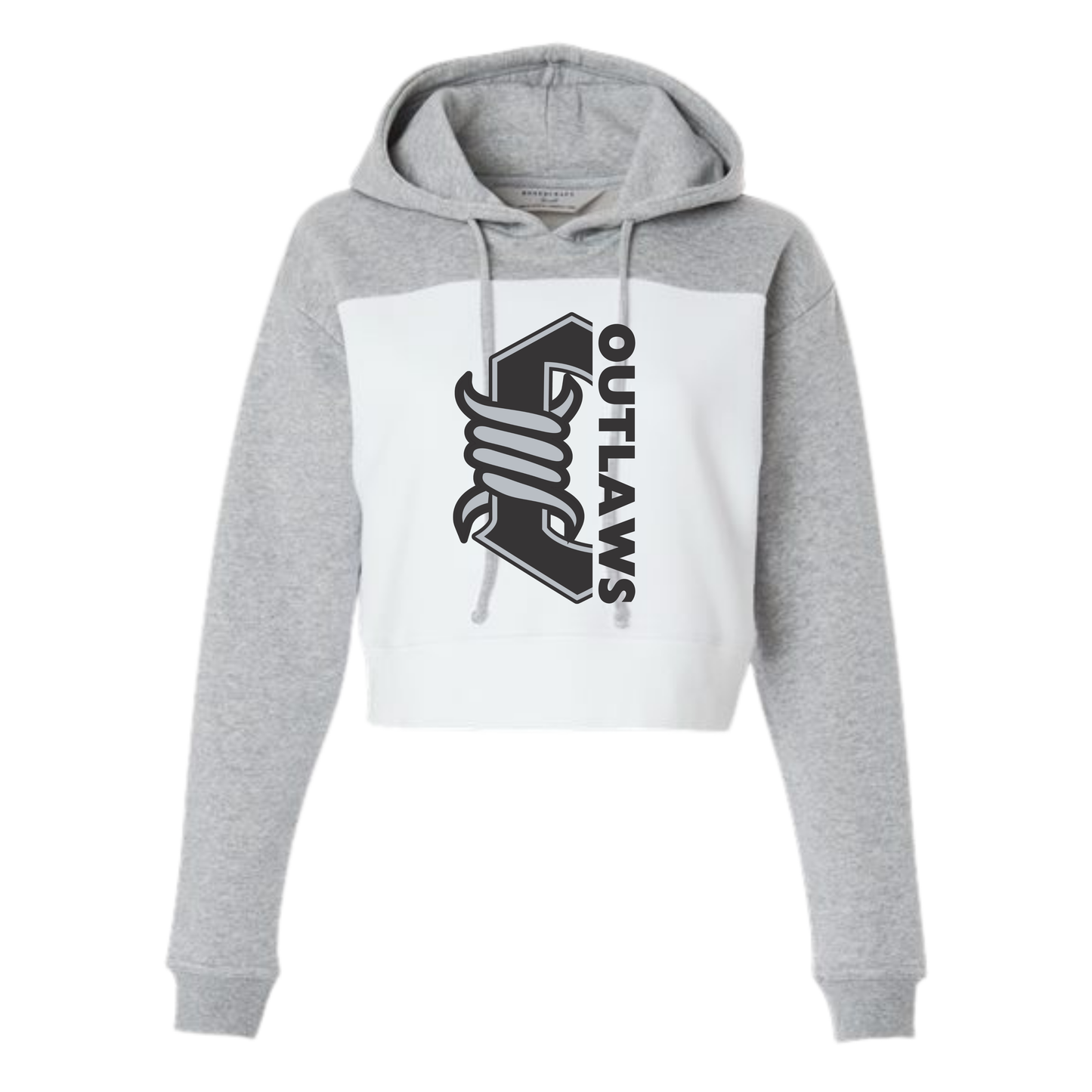 Color Block Cropped Hoodie