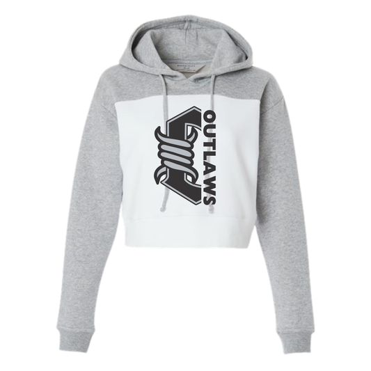 Color Block Cropped Hoodie