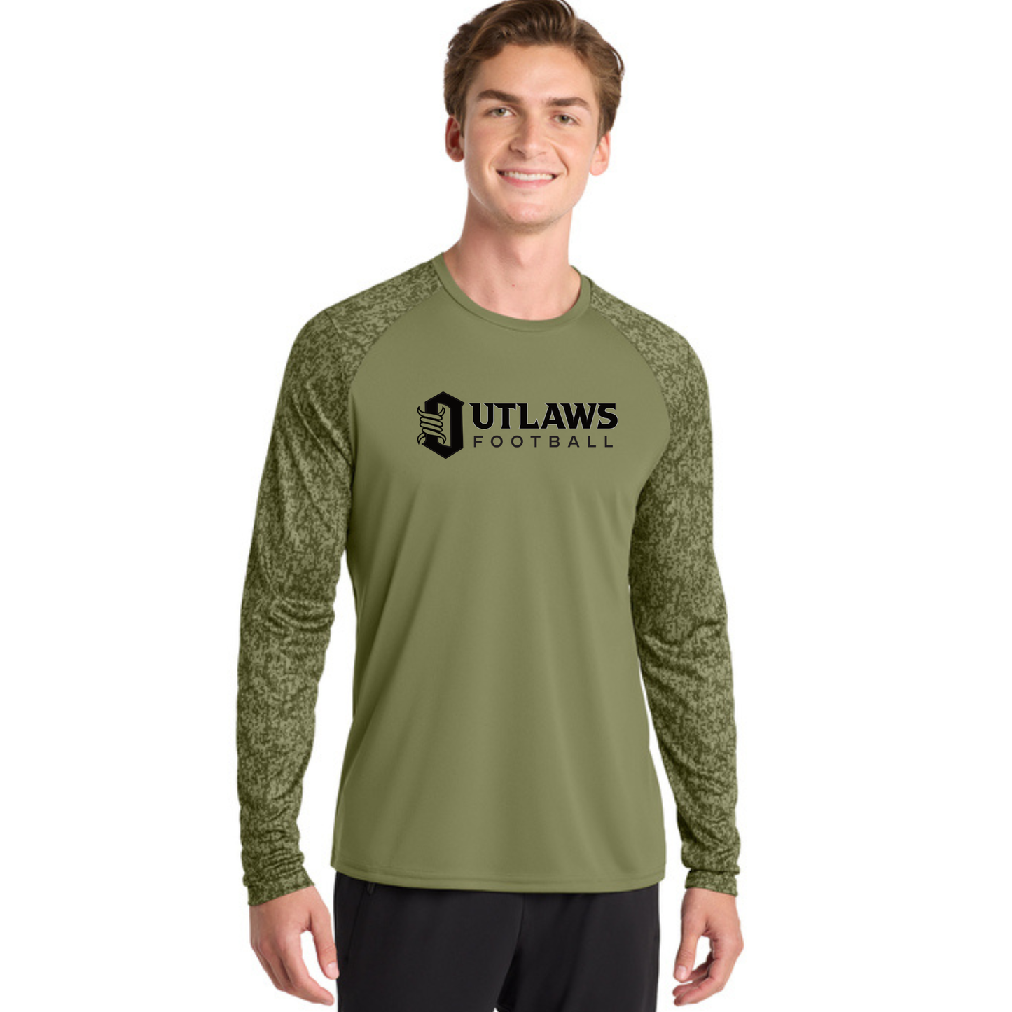 Outlaws Drift Camo Colorblock Tee Classic Logo